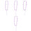 4Stk Schmetterlinge Handy-Lanyard Mit Perlen Strap 3