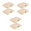6Ud De Madera Sin Pintar Beige Con 10 Compartimentos Para 8