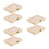 6Ud De Madera Sin Pintar Beige Con 10 Compartimentos Para 6