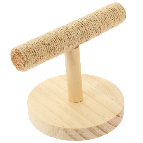 4Ud Base De Entrenamiento Para Loros De Madera Natural Khaki 2