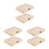 6Ud De Madera Sin Pintar Beige Con 10 Compartimentos Para 7