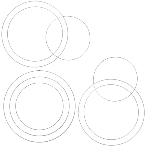 36Ud Aros Redondos De Hierro Plateado Para Macramé Y Atrapasueños 2