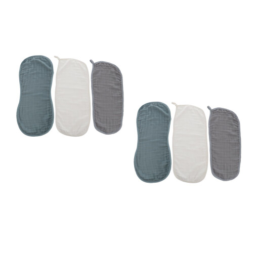 6Pièces Lingettes Bave Bambou Confortables Colorées 2