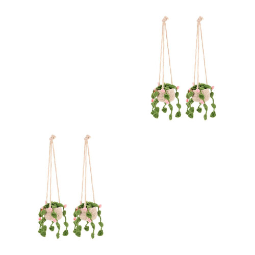 4Pièces Charms Suspendus Crochetés Multicolores Pour Intérieur 2