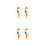 2Paia Decorativi Arancioni Acrilico Per E 4