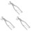 3Stk Handliche Spannzangen Robust Silber 2
