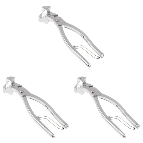 3Stk Handliche Spannzangen Robust Silber 1