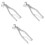 3Stk Handliche Spannzangen Robust Silber 3