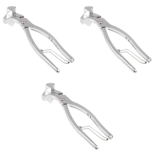 3Stk Handliche Spannzangen Robust Silber 2
