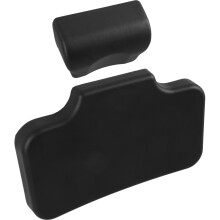 4Set Poggiareni E Schienale in Pelle Nera Antiscivolo E