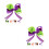 10Pz Fermagli Fiocco Nastro Multicolor Per Halloween 6