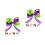 10Pz Fermagli Fiocco Nastro Multicolor Per Halloween 9