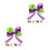 10Pz Fermagli Fiocco Nastro Multicolor Per Halloween 4