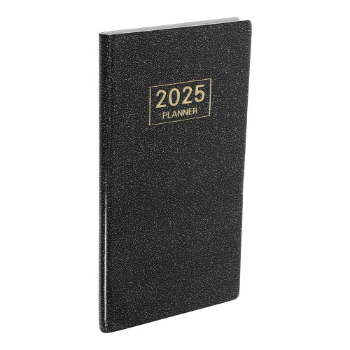 5Pz Taccuino 2025 Planner Settimanale Rigido Nero Materiale Resistente