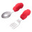 2Paia Baby Silicone E Per Autoalimentazione Rosso 1