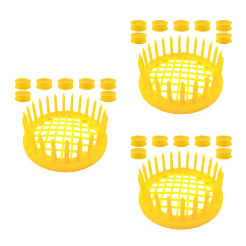 45Ud Jaula De Cría Para Abejas De Plástico Amarillo Con 2