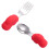 2Paia Baby Silicone E Per Autoalimentazione Rosso 2