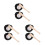 6Set Mini Da Baseball in Legno E in Pelle Per Decorazioni 5