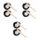 6Set Mini Da Baseball in Legno E in Pelle Per Decorazioni 4