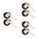 6Set Mini Da Baseball in Legno E in Pelle Per Decorazioni 6