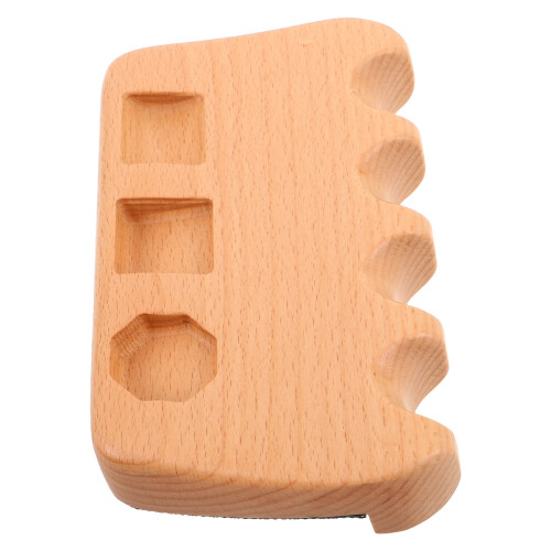 3Pz Porta Stecche Pool in Legno Beige Compatto E Stabile Per Biliardo 2