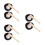 6Set Mini Da Baseball in Legno E in Pelle Per Decorazioni 8