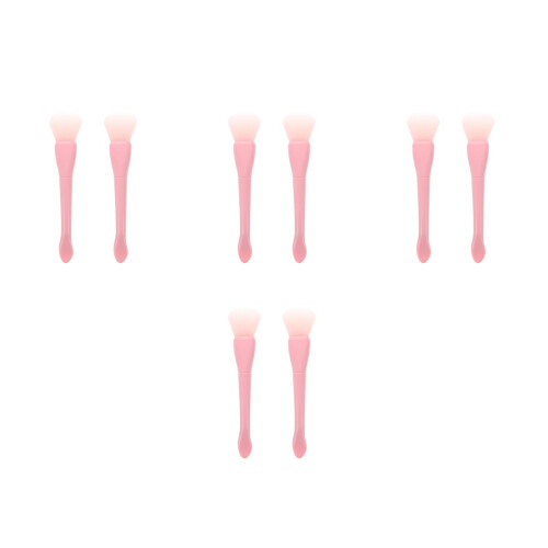 8Pièces Pinceaux Silicone Rose Brosse Pour Double Embout 2
