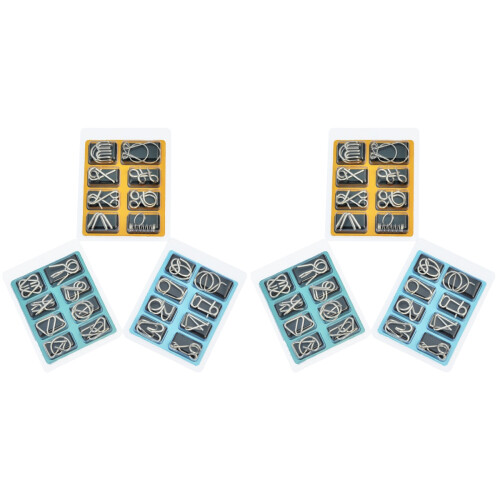 2Pièces Jeu Métal Puzzle Anneaux Iq 2