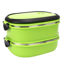 Thermal Lunch Box with Insulated Food Storage, Stainless Steel Double Layer Portable Meal Container Featuring Well-Seal Ring Design and Safety