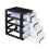 2Pz Organizer Cassetti Desktop Nera Trasparente 4 Scomparti 1