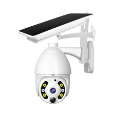 Soldrevet udendørs sikkerhedskamera, Full HD panoramaudsigt med farverigt nattesyn, ledningsfrit design for ultimativ fleksibilitet og nem