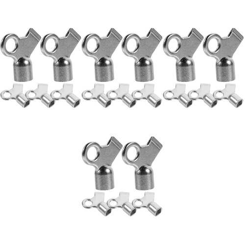 20Pz Chiavi Sfiato in Alluminio Argento E Portatile 2