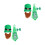 2Set Decorazioni Tessuto Verde Cappello E Festa St. Patrick 5
