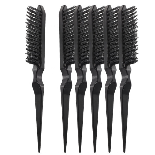 30Pz Pettine Nero Tre File Ergonomico Per Styling E Volume