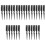 30Pz Pettine Nero Tre File Ergonomico Per Styling E Volume 5
