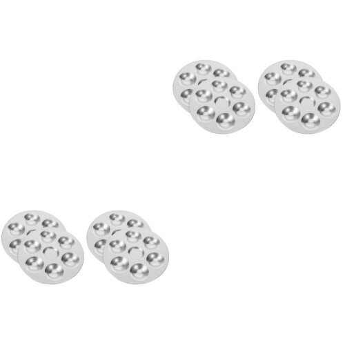 4Pz Palette Da Pittura Argento 6 Resistenti Per Acquerelli 2