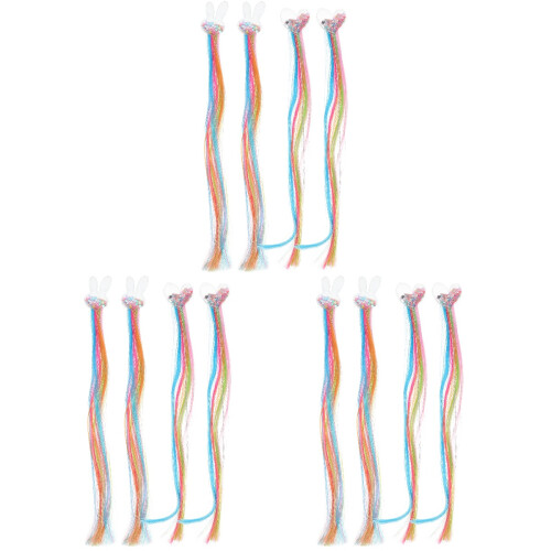 12Pz Extension Sintetica Coda Cavallo Multiuso Clip Per 1