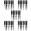 30Pz Pettine Nero Tre File Ergonomico Per Styling E Volume 10