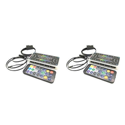 2Pz Multi-Port Argb Hub Nero ABS Per Computer 1