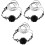 3Pz Collane Choker Fiore Nero Per Ragazze Halloween 4