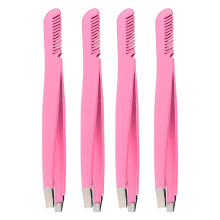 8Pz Pettine Pinzette Per Sopracciglia in Acciaio Rosa Multiuso Makeup