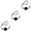 3Pz Collane Choker Fiore Nero Per Ragazze Halloween 5