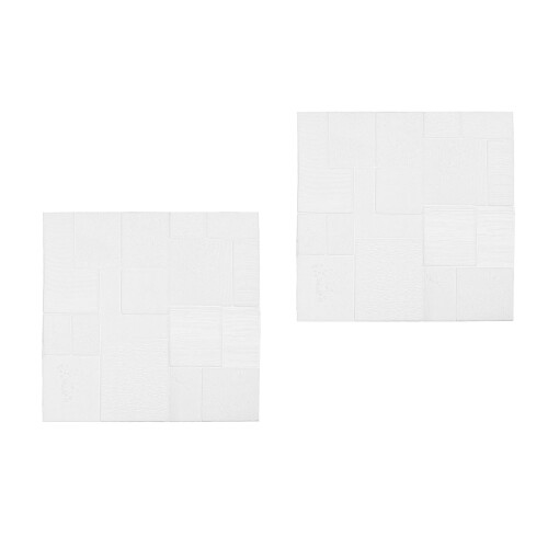 2Szt Biały 3D Panel Ścienny Naklejka Dekoracja Samoprzylepna 2