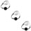 3Pz Collane Choker Fiore Nero Per Ragazze Halloween 9