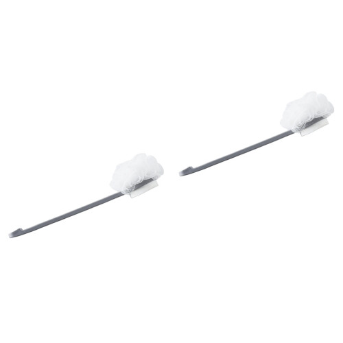 2Pz Spazzola Bagno Doppia Con Manico Lungo, 2