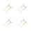 4Pares Elfos Ear Clip Dourados Com Tassel E Artificial 7