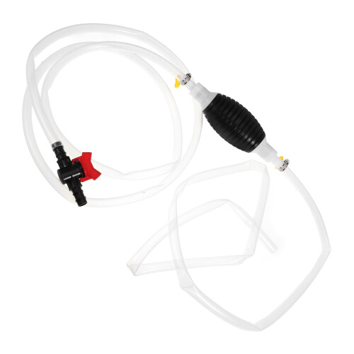 2Conjuntos Kit Bomba Sifão Manual PP Com Válvula Para E Gasolina 2