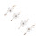 2Pares Decorativos Femininos De Branca Com E Metal 6