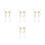 4Pares Elfos Ear Clip Dourados Com Tassel E Artificial 8