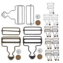 36Set Fibbia Metallo Per Salopette Clip Regolabili Uso